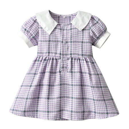 Kids Toddler Baby Girls Dresses Spring Summer Plaid Cotton Short Sleeve Princess Dress Baby Girl Clothes
Kids Toddler Baby Girls Dresses Spring Summer Plaid Cotton Short Sleeve Princess Dress Baby Girl Clothes