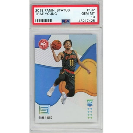 Graded 2018-19 Panini Status Trae Young #192 Rookie RC Basketball Card PSA 10 Gem Mint
Graded 2018-19 Panini Status Trae Young #192 Rookie RC Basketball Card PSA 10 Gem Mint