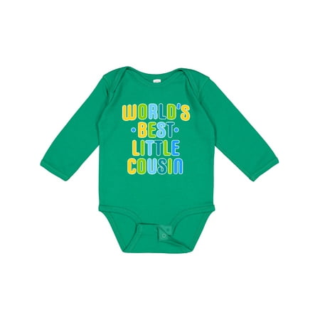 Inktastic Worlds Best Little Cousin Gift Baby Boy Long Sleeve Bodysuit