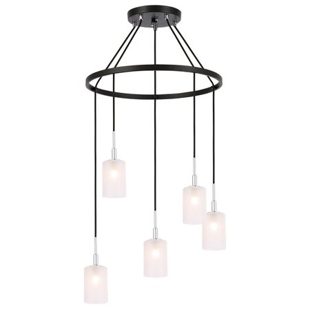 Woodbridge Lighting Elise 5-Light Opal Glass & Steel Chandelier in Chrome/Bronze
Woodbridge Lighting Elise 5-Light Opal Glass & Steel Chandelier in Chrome/Bronze
