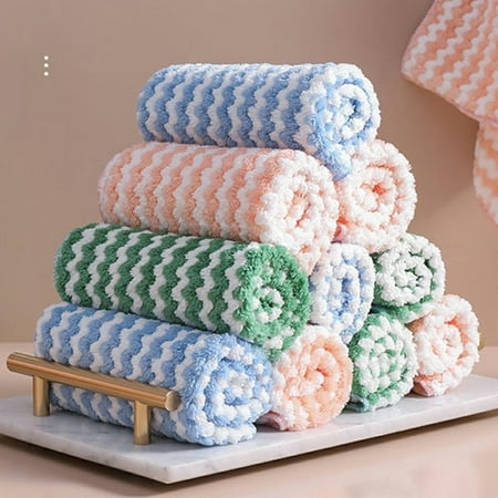 JINGT Cleaning Towels Cleaning Rag 25*25cm Kitchen Dish Microfiber Rags Towel