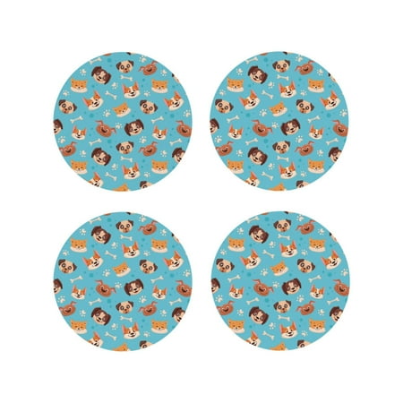 Leather Coasters Set of 4 - Cute Dog cartoon blue Lightweight Non-Slip Drink Coasters for Desk Anti-Scalding Desk Cup Coasters for Office Table Decor Round Shape
Leather Coasters Set of 4 - Cute Dog cartoon blue Lightweight Non-Slip Drink Coasters for Desk Anti-Scalding Desk Cup Coasters for Office Table Decor Round Shape