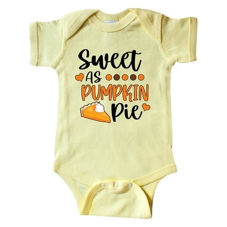 Inktastic Thanksgiving Sweet as Pumpkin Pie Gift Baby Boy or Baby Girl Bodysuit