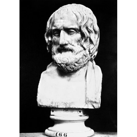 Euripides Ngreek Playwright Of 5Th Century BC Ancient Marble Bust Poster Print by Granger Collection