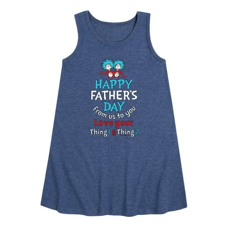Cat in the Hat - Happy Fathers Day Thing 1 Thing 2 - Toddler and Youth Girls A-line Dress
Cat in the Hat - Happy Fathers Day Thing 1 Thing 2 - Toddler and Youth Girls A-line Dress