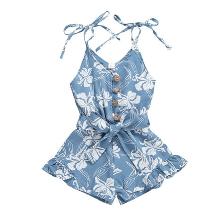 EYIIYE Kids Girls Summer Floral Print Sleeveless V Neck Button High Waist Ruffle One-piece Jumpsuit Romper 1-6 Years
EYIIYE Kids Girls Summer Floral Print Sleeveless V Neck Button High Waist Ruffle One-piece Jumpsuit Romper 1-6 Years