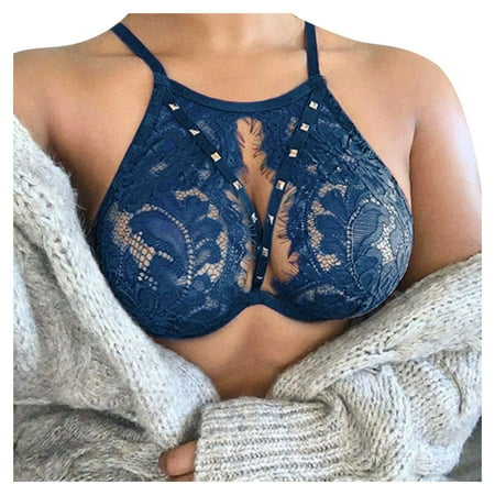 QWERTYU Eyelash Everyday Bralettes for Women V Neck Lace Wireless Unppaded Bra with Strap Blue M
QWERTYU Eyelash Everyday Bralettes for Women V Neck Lace Wireless Unppaded Bra with Strap Blue M