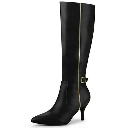 Unique Bargains Women s Pointy Toe Buckle Decor Side Zip Stiletto Heel Knee High Boots
Unique Bargains Women s Pointy Toe Buckle Decor Side Zip Stiletto Heel Knee High Boots