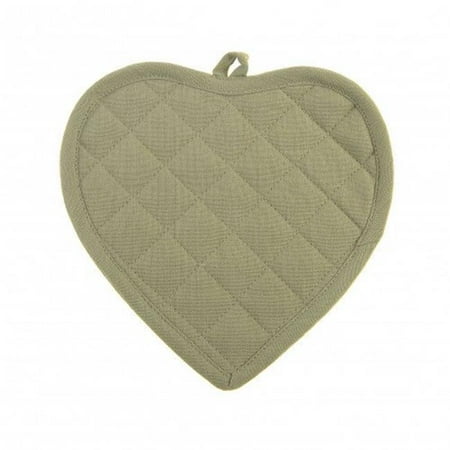 Mr. MJs Trading AG-41319S-2 Pot Holders Heart Sage Green - Set of 2