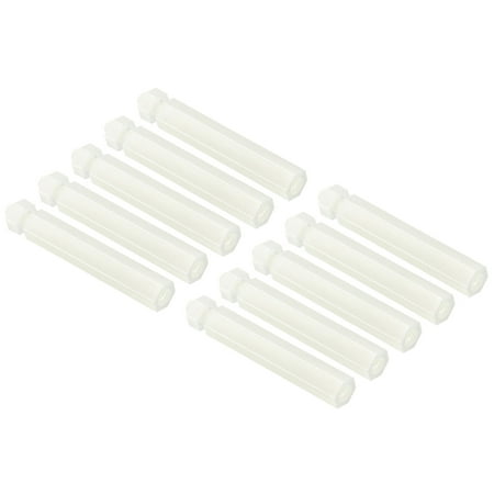 Uxcell M3x32+6mm Nylon Hex Spacer Standoffs PCB Standoff Screws Nuts 1Set/50Pcs