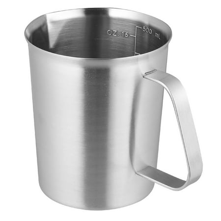 NUOLUX Liquid Measuring Cup Stainless Steel Baking Cup Baking Tools Kitchen Utensil for Home Daily Use (500ml Silver)
NUOLUX Liquid Measuring Cup Stainless Steel Baking Cup Baking Tools Kitchen Utensil for Home Daily Use (500ml Silver)
