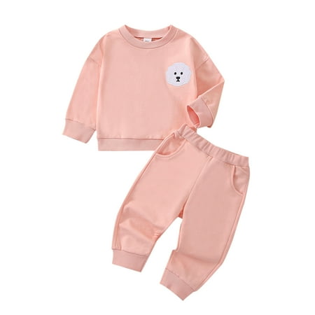 WPNAKS Baby Girls Boys 2 Pieces Outfit Animals Embroidery Round Neck Long Sleeve Sweatshirts Tops + Elastic Waist Pants Set
WPNAKS Baby Girls Boys 2 Pieces Outfit Animals Embroidery Round Neck Long Sleeve Sweatshirts Tops + Elastic Waist Pants Set