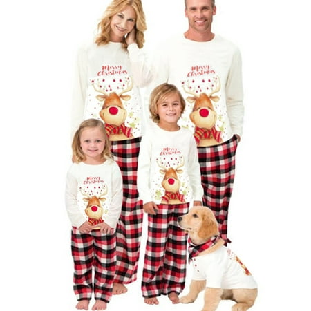 Family Matching Christmas Pajamas Set Long Sleeve Round Neck Elk Print Tops Trousers for Adults Kids / Baby Romper / Dog Shirt
Family Matching Christmas Pajamas Set Long Sleeve Round Neck Elk Print Tops Trousers for Adults Kids / Baby Romper / Dog Shirt
