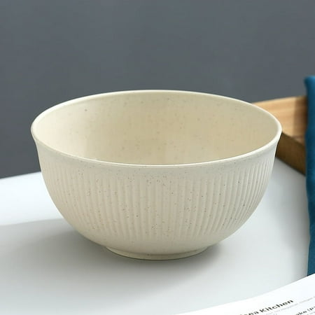 Nordic Wheat Straw Food Bowls Household Plastic Tableware Circular Stripe Fruit Ramen Salad Bowls Snack Container for Restaurant (Beige)
Nordic Wheat Straw Food Bowls Household Plastic Tableware Circular Stripe Fruit Ramen Salad Bowls Snack Container for Restaurant (Beige)