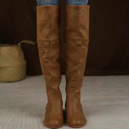 TALKVE Ladies Autumn And Winter Fashion Handsome Solid Color Retro Knee Boots Thick Heel Round Toe Side Zipper Boots
TALKVE Ladies Autumn And Winter Fashion Handsome Solid Color Retro Knee Boots Thick Heel Round Toe Side Zipper Boots