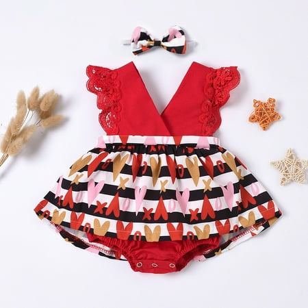 THE WILD Valentine s Day Baby Kids Sleeveless Printed Romper jumpsuit+headband Set outfitOutfits Infant Clothing Set Cute Clothes Set for Girls
THE WILD Valentine s Day Baby Kids Sleeveless Printed Romper jumpsuit+headband Set outfitOutfits Infant Clothing Set Cute Clothes Set for Girls