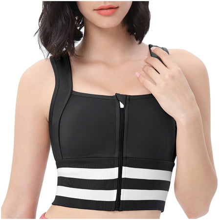 Ecqkame Women s Comfort Workout Sports Bra Clearance Women s Front Zip Sports Bra Shockproof Yoga Vest Beauty Back Fitness Underwear Sports Black L
Ecqkame Women s Comfort Workout Sports Bra Clearance Women s Front Zip Sports Bra Shockproof Yoga Vest Beauty Back Fitness Underwear Sports Black L