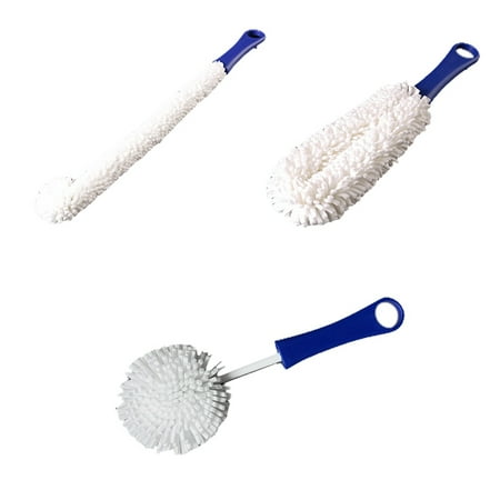 CIQKKGG 3 Pieces Wine Decanter Cleaning Brush Flexible Wine for Goblets/Champagne /Cups/Glasses