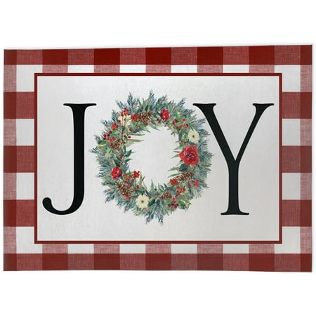 Joy Wreath Kitchen Mat by Kavka Designs