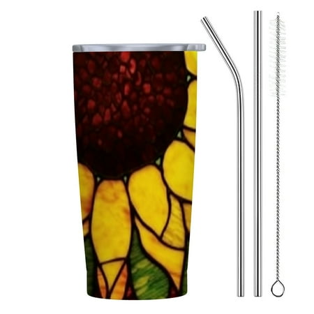 Crimson Sunflower Yellow Tumbler with Lid and Straw Stainless Steel Vacuum Insulated Double Wall Travel Mug Stained Glass Floral Coffee Cup Water Bottle for Travel School Office Car 20 OZ
Crimson Sunflower Yellow Tumbler with Lid and Straw Stainless Steel Vacuum Insulated Double Wall Travel Mug Stained Glass Floral Coffee Cup Water Bottle for Travel School Office Car 20 OZ