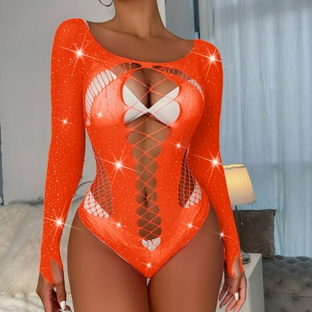 Bessbest New Intimates Ladies Bright Diamond Lingerie Long Sleeve Mesh Transparent Hollow Lingerie Panties Jumpsuit
Bessbest New Intimates Ladies Bright Diamond Lingerie Long Sleeve Mesh Transparent Hollow Lingerie Panties Jumpsuit
