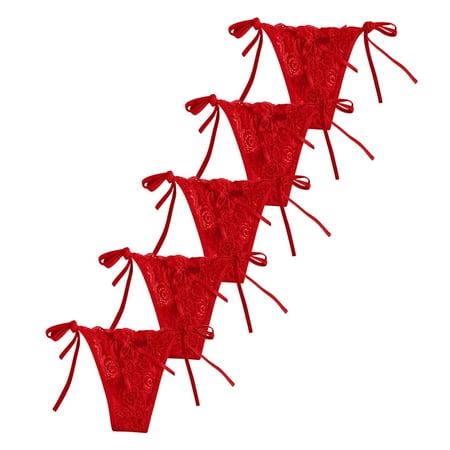 Sexy Strappy Lace Thong for Women Low Rise V-Back Criss Cross Panties Hollowed Out G-Strings Cotton Underwear 5 Pack
Sexy Strappy Lace Thong for Women Low Rise V-Back Criss Cross Panties Hollowed Out G-Strings Cotton Underwear 5 Pack