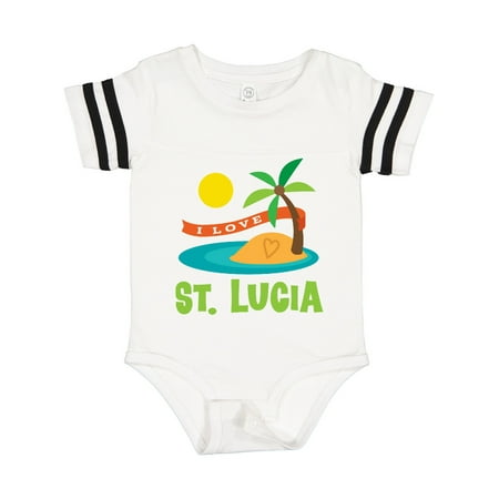 Inktastic I Love St Lucia Gift Baby Boy or Baby Girl Bodysuit