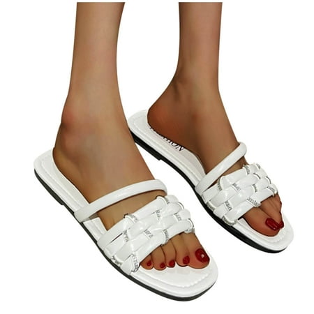 Aoujea Summer Sandals For Women 2023 Casual Comfortable Slippers Fashion Rhinestone Decoration Beach Flat Slippers White 6 for Party Vacation Beach Great Gifts for Girls Cost Saving
Aoujea Summer Sandals For Women 2023 Casual Comfortable Slippers Fashion Rhinestone Decoration Beach Flat Slippers White 6 for Party Vacation Beach Great Gifts for Girls Cost Saving