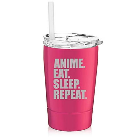 12 oz Tumbler Double Wall Stainless Steel Vacuum Insulated Coffee Travel Mug With Straw Anime Eat Sleep Repeat (Hot Pink)
12 oz Tumbler Double Wall Stainless Steel Vacuum Insulated Coffee Travel Mug With Straw Anime Eat Sleep Repeat (Hot Pink)