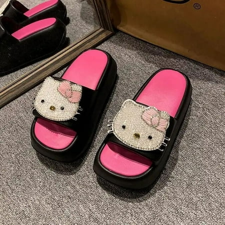 New Kawaii Hello Kitty Slippers for Women‘s Summer Outerwear Celebrity Versatile Platform Sole Fashion High-Heeled Sandals Gift
New Kawaii Hello Kitty Slippers for Women‘s Summer Outerwear Celebrity Versatile Platform Sole Fashion High-Heeled Sandals Gift