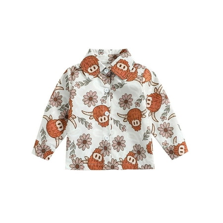 Infant Baby Boys Western Shirts Casual Long Sleeve Cartoon Print Button Down Shirts
Infant Baby Boys Western Shirts Casual Long Sleeve Cartoon Print Button Down Shirts