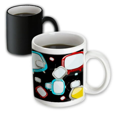 3dRose Floating Retro TVs - Magic Transforming Mug 11-ounce