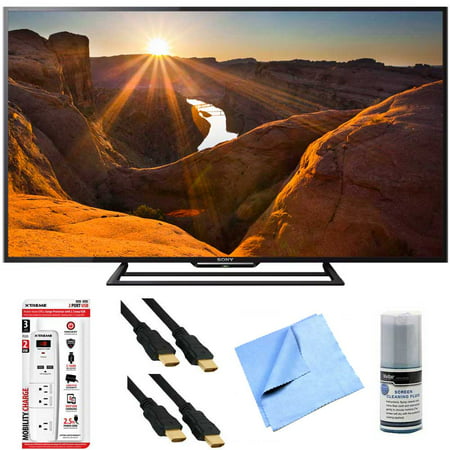 Sony KDL-48R510C - 48-Inch Full HD 1080p 60Hz Smart LED TV Plus Hook-Up Bundle - Surge Protector with USB Ports, 2 x High-Speed HDMI Cable, TV/LCD Screen Cleaning Kit, and More