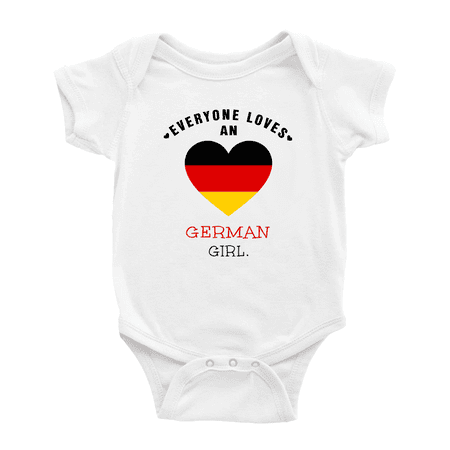 Everyone Loves an German Girl Baby Bodysuit Newborn Clothes Outfits (White 0-3 Months)
Everyone Loves an German Girl Baby Bodysuit Newborn Clothes Outfits (White 0-3 Months)
