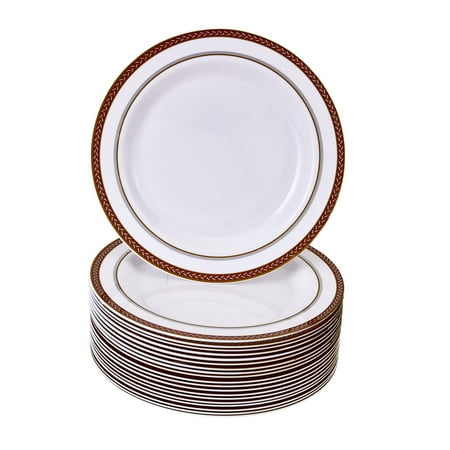DISPOSABLE SALAD PLATES | 20 pc | Heavy Duty Plastic Dishes | Elegant Fine China Look | Renaissance – Red (9”)
DISPOSABLE SALAD PLATES | 20 pc | Heavy Duty Plastic Dishes | Elegant Fine China Look | Renaissance – Red (9”)