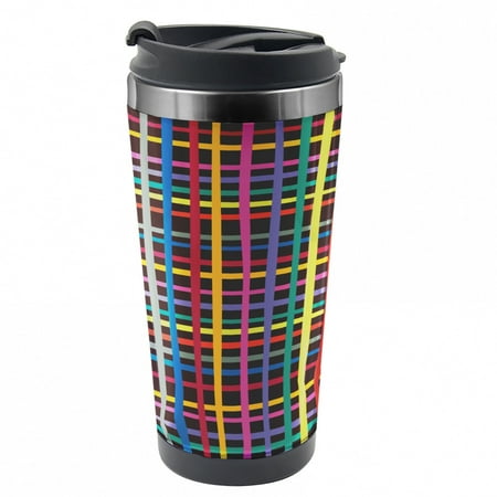 Geometric Travel Mug Minimalist Checkered Line Steel Thermal Cup 16 oz by Ambesonne
Geometric Travel Mug Minimalist Checkered Line Steel Thermal Cup 16 oz by Ambesonne