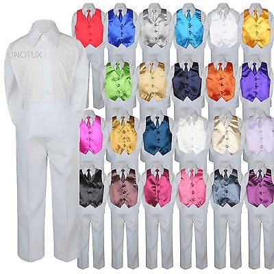 23 Color 4 Pieces White Set Vest Necktie Boy Baby Toddler Formal Tuxedo Suit S-7
23 Color 4 Pieces White Set Vest Necktie Boy Baby Toddler Formal Tuxedo Suit S-7