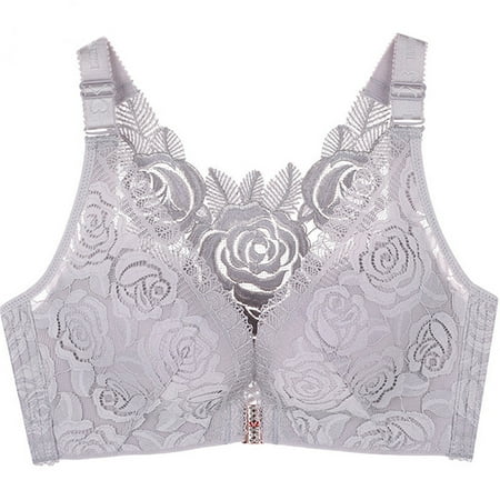 KDDYLITQ Women Lace Front Close Breathable Seamless Push Up Racerback Bra Bralette Gray 44
KDDYLITQ Women Lace Front Close Breathable Seamless Push Up Racerback Bra Bralette Gray 44