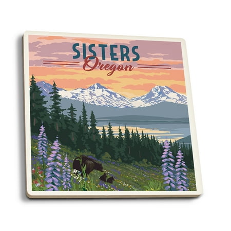 Sisters Oregon Bear and Spring Flowers (Absorbent Ceramic Coasters Set of 4 Matching Images Cork Back Kitchen Table Decor)
Sisters Oregon Bear and Spring Flowers (Absorbent Ceramic Coasters Set of 4 Matching Images Cork Back Kitchen Table Decor)