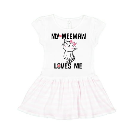 Inktastic My Meemaw Loves Me Girls Gift Gift Toddler Girl Dress