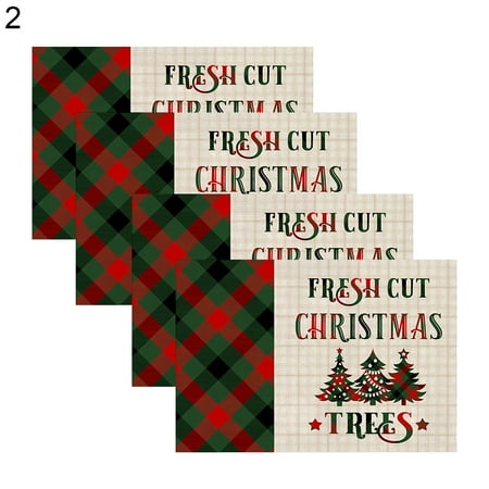 Hloma 4Pcs/Set Christmas Style Place Mat Wide Application Flax Adorable Santa Claus Pattern Dinner Mat for Home
Hloma 4Pcs/Set Christmas Style Place Mat Wide Application Flax Adorable Santa Claus Pattern Dinner Mat for Home