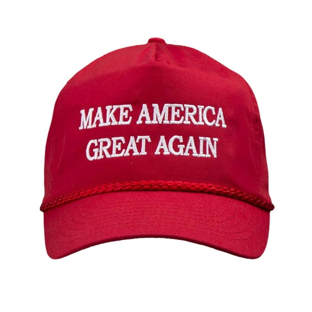 Donald Trump 2016 Make America Great Again Embroidered Rope Hat-Red