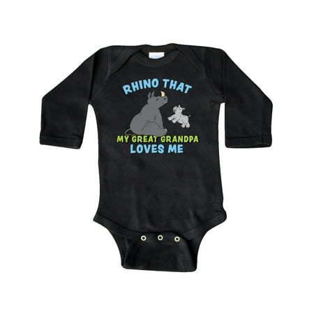 Inktastic Rhino That My Great Grandpa Loves Me with Cute Rhinos Gift Baby Boy or Baby Girl Long Sleeve Bodysuit
Inktastic Rhino That My Great Grandpa Loves Me with Cute Rhinos Gift Baby Boy or Baby Girl Long Sleeve Bodysuit