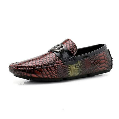 JJtiger Retro serpentine bean shoe cover feet tide shoes metal men casual