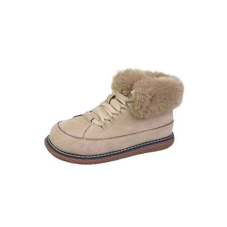 Woobling Womens Snow Boots Plush Lined Winter Bootie Comfort Warm Ankle Boot Outdoor Shoes Non-skid Short Booties Faux Fur Round Toe Beige 7
Woobling Womens Snow Boots Plush Lined Winter Bootie Comfort Warm Ankle Boot Outdoor Shoes Non-skid Short Booties Faux Fur Round Toe Beige 7