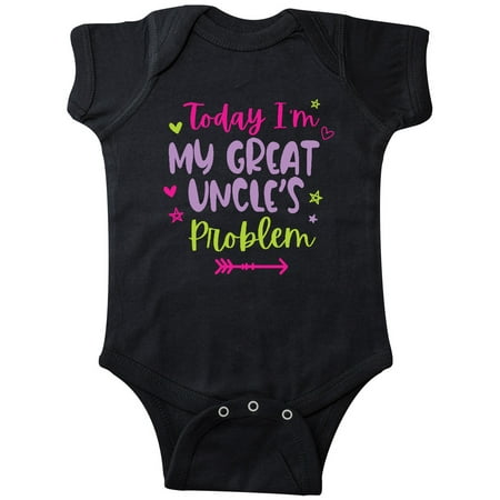 Inktastic Child Funny Today Im My Great Uncles Problem Gift Baby Girl Bodysuit