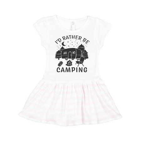 Inktastic I d Rather Be Camping Gift Toddler Girl Dress
