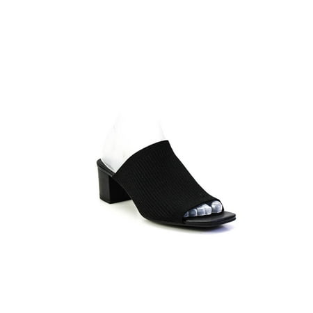 

Everlane Womens Recyled Material Ribbed Knit Mules Black 6.5