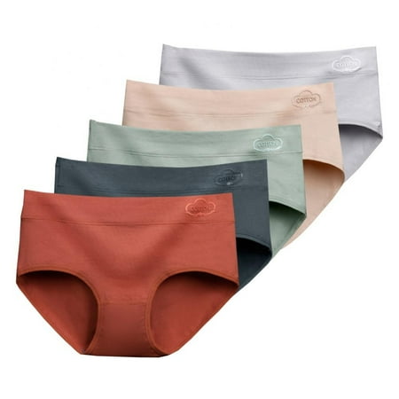 Women s Mid-rise Cotton Briefs Soft Breathable Hip-lift Underopants Solid Color Leak Proof Comfortable Panties(5-Packs)
Women s Mid-rise Cotton Briefs Soft Breathable Hip-lift Underopants Solid Color Leak Proof Comfortable Panties(5-Packs)