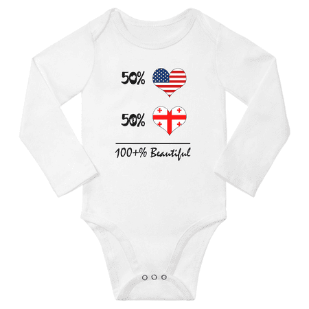 50% Georgian + 50% American = 100+% Beautiful Baby Long Sleeve Romper (White 18 Months)
50% Georgian + 50% American = 100+% Beautiful Baby Long Sleeve Romper (White 18 Months)